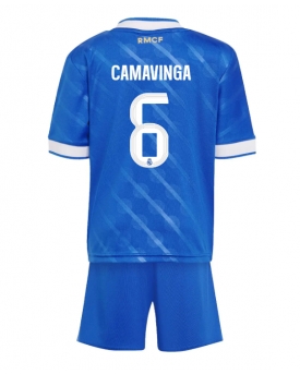 Real Madrid Eduardo Camavinga #6 Maglia Gara Terza Repliche 2025-26 Bambino Maniche Corte